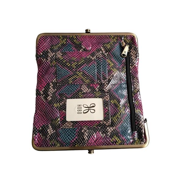 HOBO NWT & Dust Bag Leather Snakskin Lauren Wallet - Picture 4 of 8
